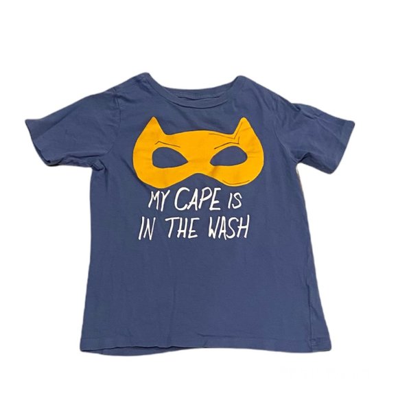 Super Hero Blue and Yellow Short Sleeve Shirt